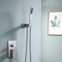 Load image into Gallery viewer, 16 Inch Rainfall Square Shower System with Handheld Shower Ceiling Mounted (Valve Included)
