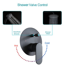 Load image into Gallery viewer, 10 Inch Rainfall Round Shower System with Handhel Shower Wall Mounted (Valve Included)

