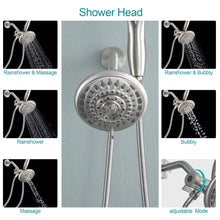 Load image into Gallery viewer, 5 Inch Rainfall Round Shower System 5 Spray High Pressure Wall Mounted ( Valve Included)
