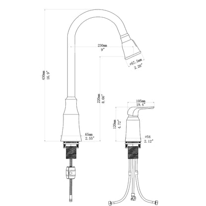 Pull Out Kitchen Faucet Touchless Single Handle