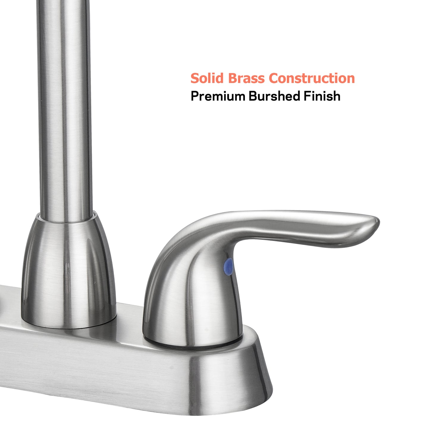 2 Handle Bathroom Sink Faucet with Pop-up Drain and Water Hoses