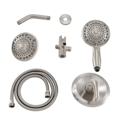 5 Inch Rainfall Round Shower System 5 Spray High Pressure Wall Mounted ( Valve Included)