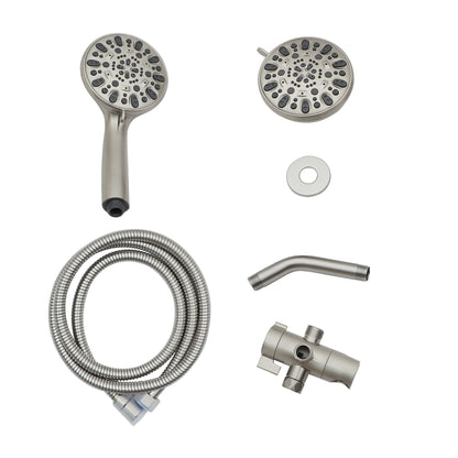 5 Inch Rainfall Round Shower Syatem with Handheld Shower 7 Spray Dual Shower Head