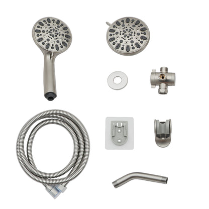 5 Inch Rainfall Round Shower System 7 Spray Multi Function Dual Shower Head