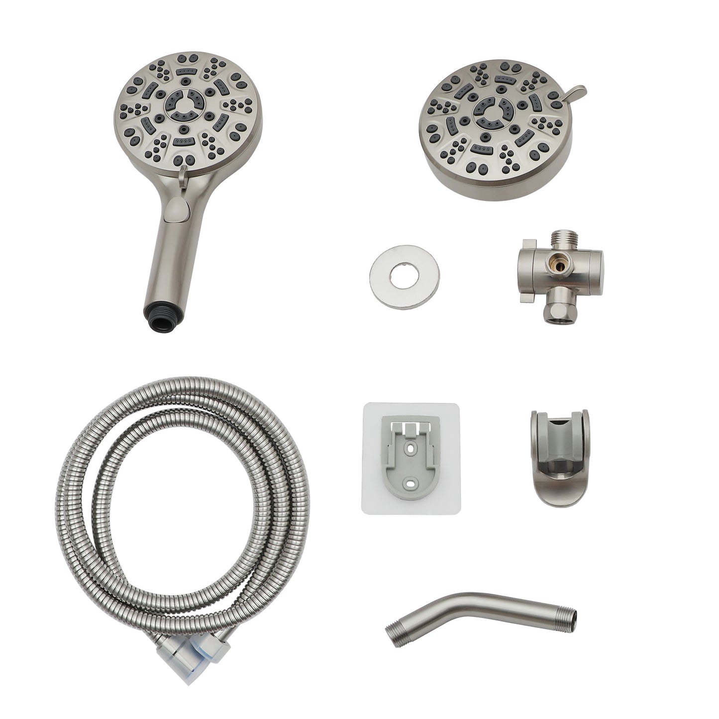 5 Inch Rainfall Round Shower System with Handheld Shower 8 Spray Multi Function Wall Mounted