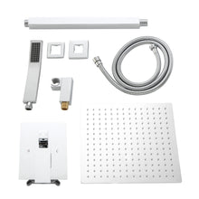 Load image into Gallery viewer, 10 Inch Rainfall Square Shower System with Handheld Shower Ceiling Mounted in Polished Chrome (Valve Included)

