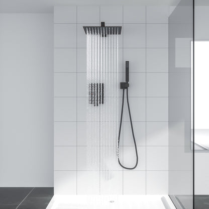 10 Inch Rainfall Square Shower System Wall Mounted in Oil Rubbed Bronze (Valve Included)