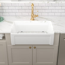 Load image into Gallery viewer, 30&quot; L x 20&quot; W Farmhouse Kitchen &amp; Utility Sink White Porcelain with Accessories Lordear
